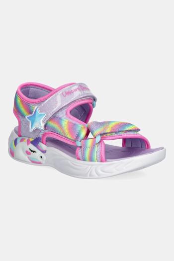 Detské sandále Skechers UNICORN DREAMS SANDAL- DREAMY fialová farba, 303107L