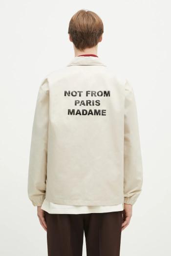 Bunda Drôle de Monsieur La Veste Slogan béžová farba, prechodná, PERM-JT183-PA014-MT