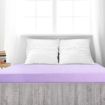 Cearșaf de pat 4Home din frotir Ideal violet , 100x 200 cm, mov, 100 x 200 cm