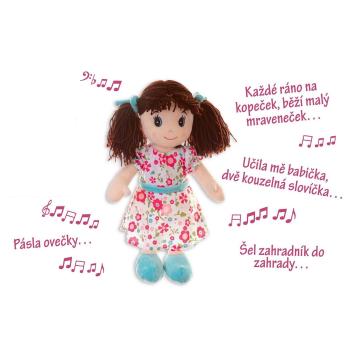 Teddies Bábika Ema plyš 40 cm so zvukom