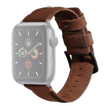 Kožený remienok Apple Watch Ultra 1 / 2 (49mm) / 9 / 8 / 7 (45mm) / 6 / SE / 5 / 4 (44mm) / 1, 2, 3 (42mm) tmavohnedý