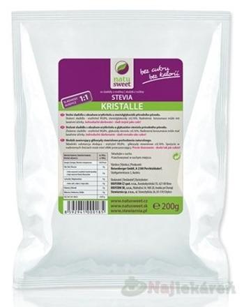 NATUSWEET STEVIA KRISTALLE 1:1 200 g