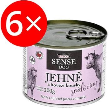 Falco Sense Dog jahňacie a hovädzie 200 g 6 ks (8594725086057)