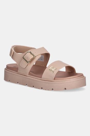 Detské sandále Tommy Hilfiger béžová farba, T3A2-33785