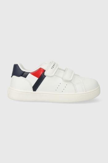 Detské tenisky Tommy Hilfiger biela farba