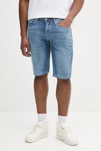 Rifľové krátke nohavice Pepe Jeans SLIM GYMDIGO SHORT TRACK PM801075HV1