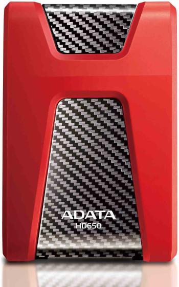 ADATA Externý HDD 1TB USB 3.1 DashDrive Durable HD650, červený (gumový, nárazu odolný)
