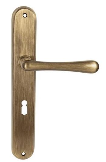 Kľučka Naturel Elegant bronz česaný lesklý WK kľúč rozteč 72 mm ELEGANTOGR72