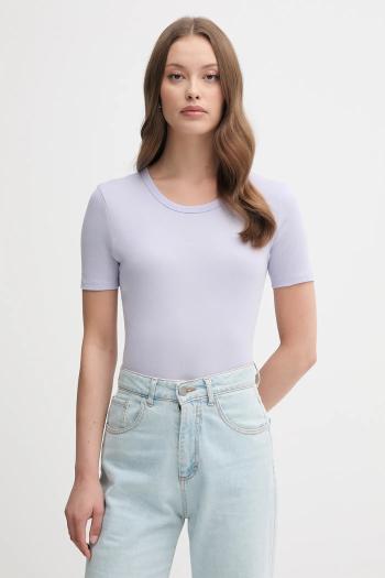 Bavlnené tričko United Colors of Benetton dámske, fialová farba, 3GA2E16A0