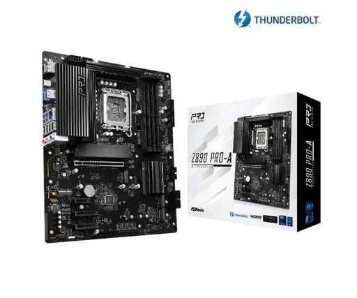 ASRock MB Sc LGA1851 Z890 PRO-A, Intel Z890, 4xDDR5, 1xDP, 1xHDMI, 1xThunderbolt