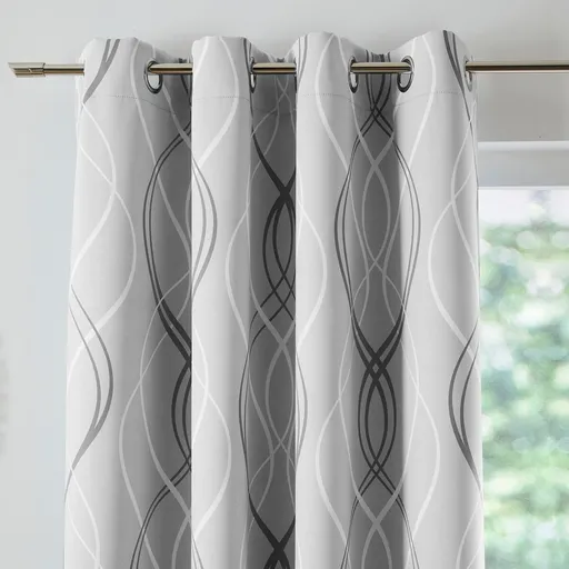 Zatemňovacie závesy zn. Colombine® s potlačou vlniek