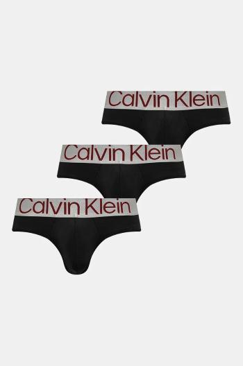 Slipy Calvin Klein Underwear 3-pak pánske, čierna farba, 000NB3073A