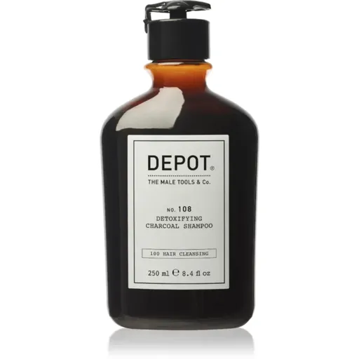 DEPOT 100 HAIR CLEANSING NO. 108 DETOXIFYING CHARCOAL SHAMPOO čistiaci detoxikačný šampón pre všetky typy vlasov 250 ml