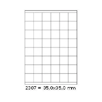 Samolepiace etikety 35 x 35 mm, 48 etikiet, A4, 100 listov