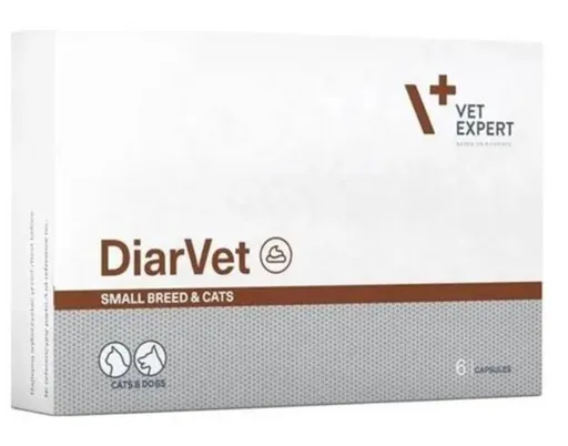 VetExpert DIARVET na zahustenie fekálnej hmoty pre psy a mačky 6 tabliet