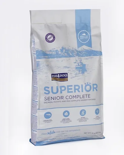 FISH4DOGS Granule veľké pre starších psov Superior losos so zemiakmi 12 kg