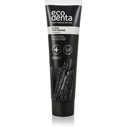 Ecodenta Expert Black Whitening čierna bieliaca zubná pasta bez fluóru 100 ml