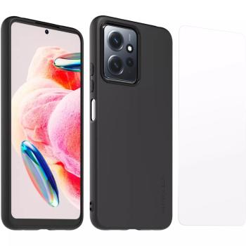 XIAOMI SET TPU Kryt + tvrdené sklo pre Xiaomi Redmi Note 12 čierny