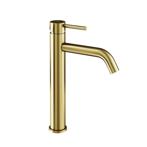 BESCO - Vysoká stojanková umývadlová batéria VEO I zlatá brúsená farba BABUVIBZ