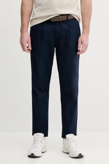 Nohavice Tommy Hilfiger pánske, tmavomodrá farba, rovné, MW0MW38796