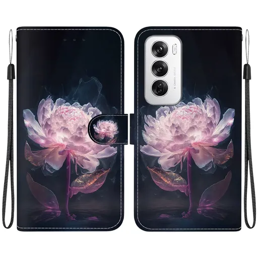 ART Peňaženkový kryt pre Oppo Reno12 5G PURPLE PEONY
