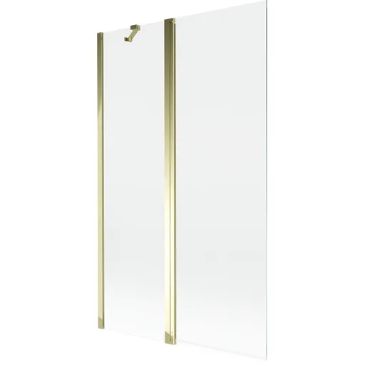 MEXEN - MIST vaňová zástena 110x150 cm 6mm f+s, zlatá, číra 8A9-110-011-50-00