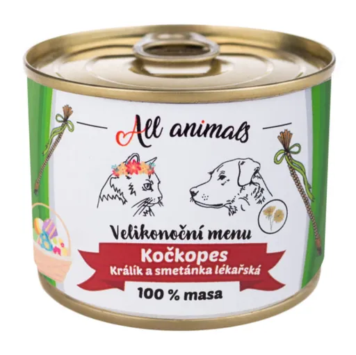 ALL ANIMALS Kočkopes konzerva Veľkonočné menu 200 g