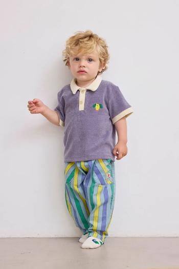 Detské pólo Bobo Choses Happy Dog s potlačou, 125AB016