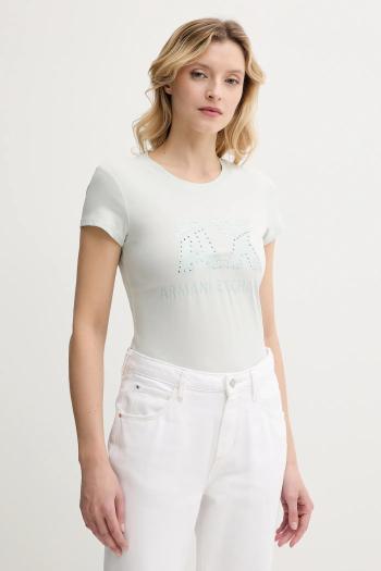 Tričko Armani Exchange dámske, tyrkysová farba, 8NYT86 Y8C7Z