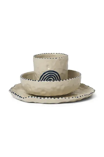 Detská raňajková súprava ferm LIVING Naive Ceramic Set 3-pak