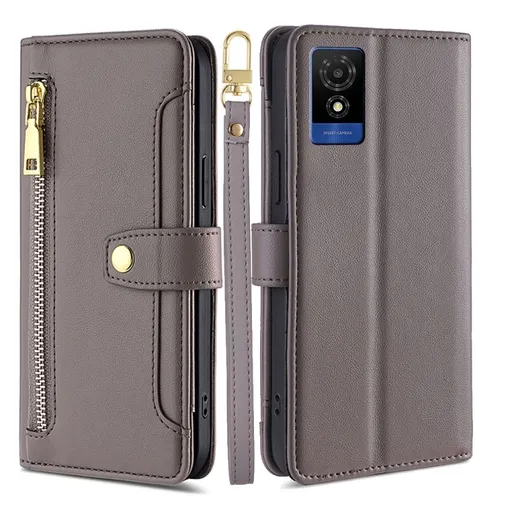 PASTEL Peňaženkové puzdro pre TCL 501 šedé