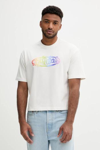 Tričko adidas Originals Pride x Jeremy Scott béžová farba, s potlačou, JY2012