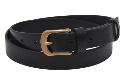 Kožený dámsky opasok 720-25-43 čierny pracka Šarlota