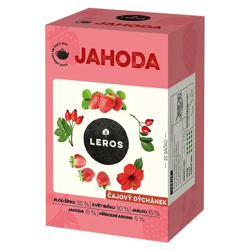 LEROS Čajový večierok jahoda 20 sáčkov