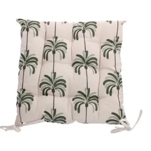 Sedák prešívaný Palmy zelená, 40 x 40 cm