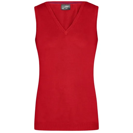 James & Nicholson (Daiber) Dámsky sveter bez rukávov JN656 - Červená | L