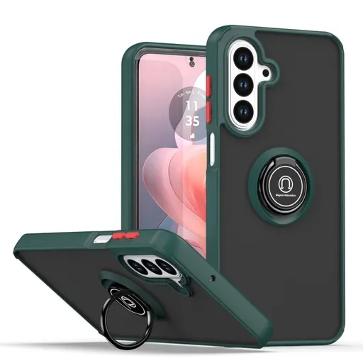 SHADOW Ochranný kryt s držiakom Samsung Galaxy A17 / A17 5G tmavozelený