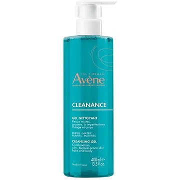 AVENE Cleanance Čistiaci gél na citlivú pleť so sklonom k akné 400 ml (3282770207774)