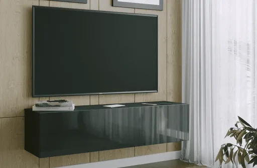 ArtExt Závesný TV stolík JOY | 150 cm Farba: R3 čierny lesk