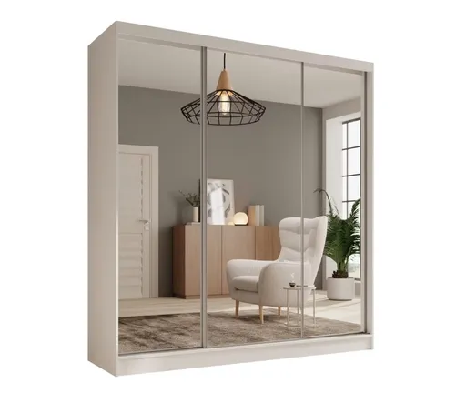 ArtAdrk Šatníková skriňa TOLA | biela 200 cm