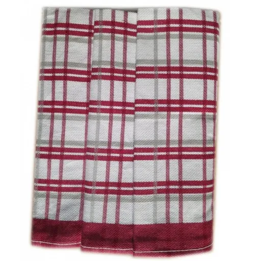 Polášek Károvaná utierka Egypt – 3 ks - č. 6 | Červená / biela