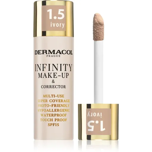 Dermacol Infinity vysoko krycí make-up SPF 15 odtieň 1.5 Ivory 20 g
