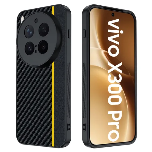 CARBON Ochranný obal pre Vivo X300 Pro BLACK-YELLOW