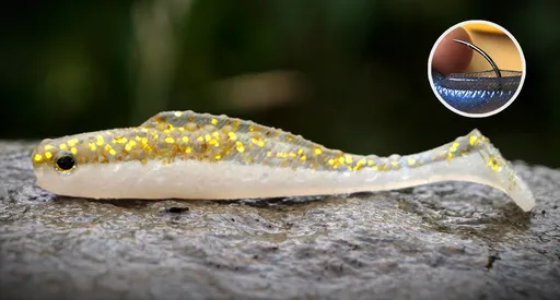 Redbass gumová nástraha ripper kicker gold/silver gt - s 70 mm 2,2 g