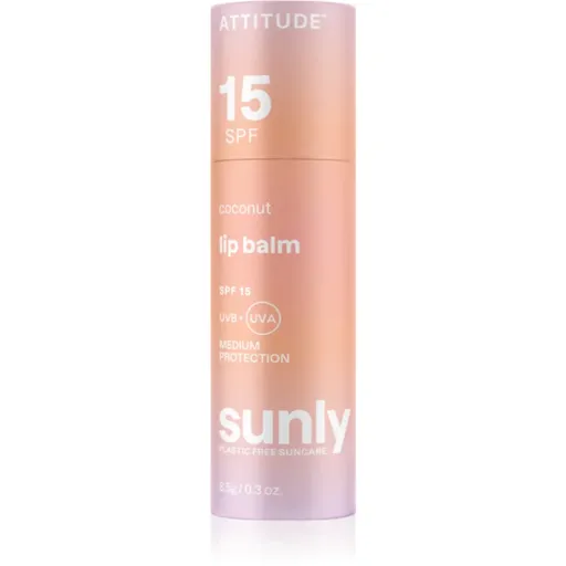 Attitude Sunly Lip Balm ochranný balzam na pery SPF 15 Coconut 8.5 g