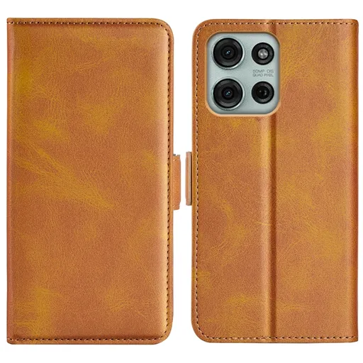 SIDE Peňaženkové puzdro pre Motorola Moto G75 5G svetlohnedé