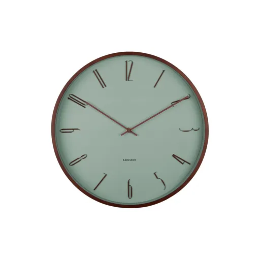 Karlsson 6014GR dizajnové nástenné hodiny zelená, pr. 40 cm