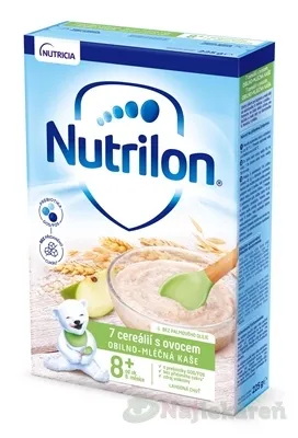 Nutrilon mliečna obilno 7 cereálií s ovocím 225 g