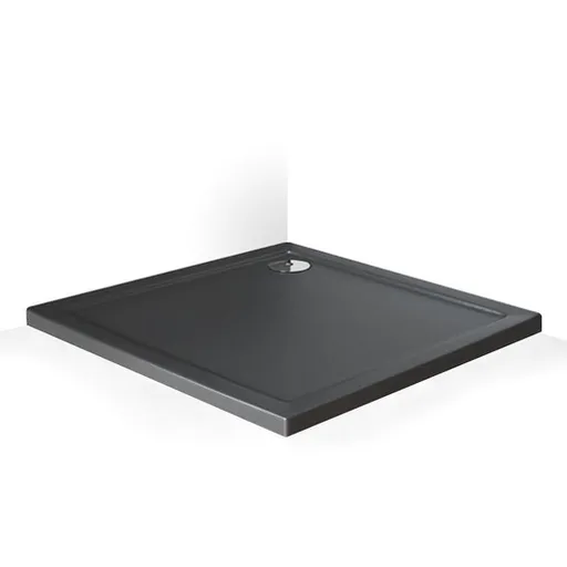 Roth Flat Stone Effect sprchová vanička štvorcová 90x90 cm akrylát antracit 8000312