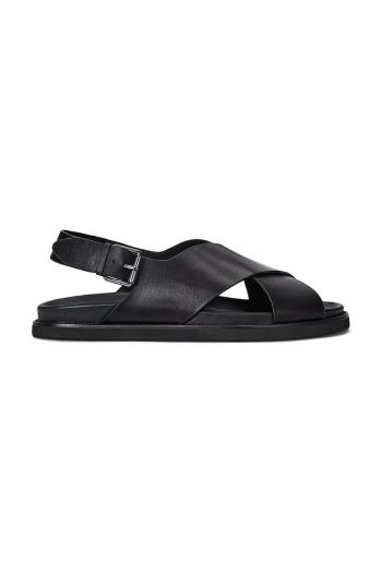 Kožené sandále Polo Ralph Lauren Zane pánske, čierna farba, 803961444002